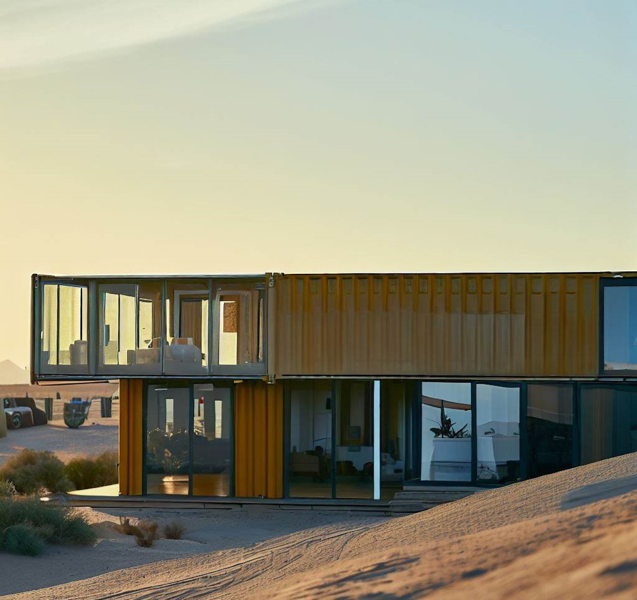 Casa diseñada para resistir las condiciones del desierto