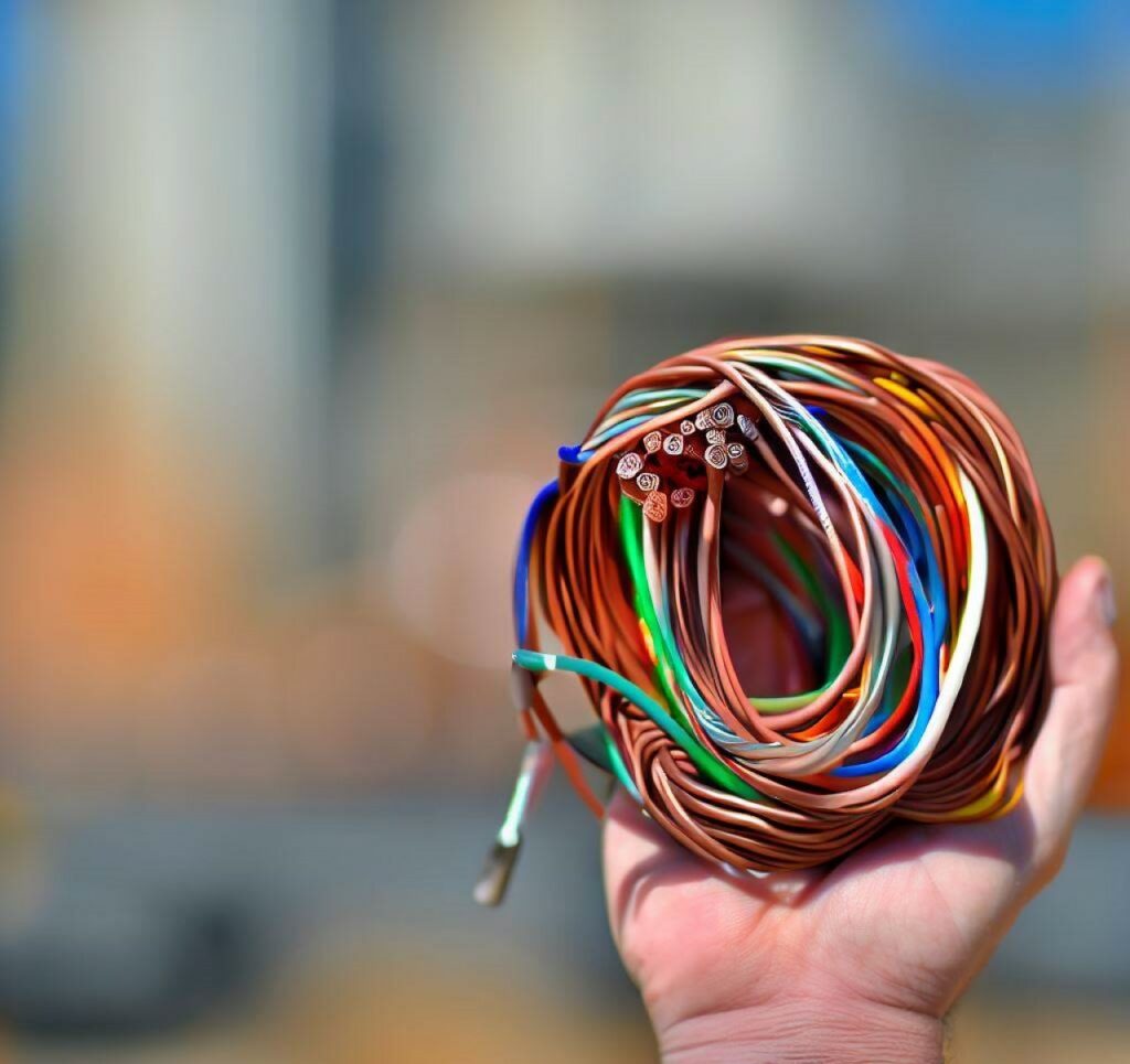Eligiendo los cables eléctricos de cobre de potencia colorida