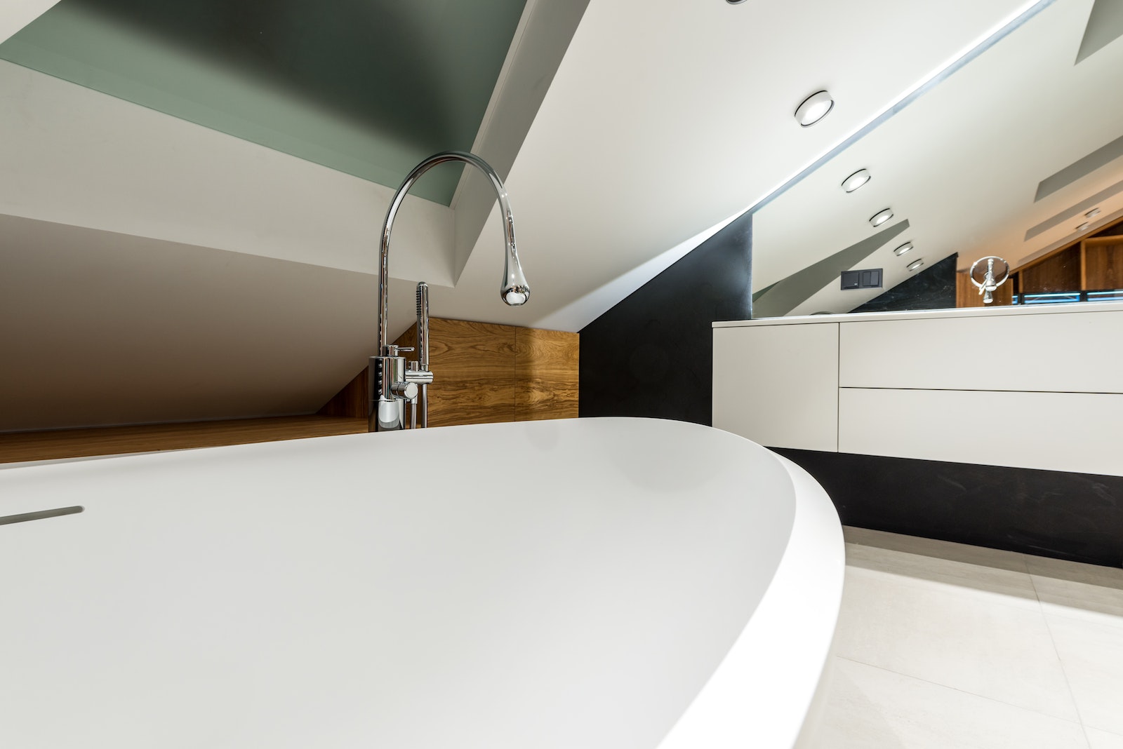 Contemporary bathroom with modern light furniture